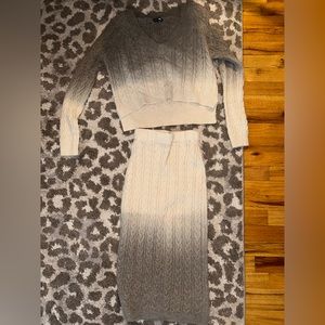 fashion nova sweater skirt set